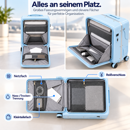TinyRide™ Koffer mit Kindersitz