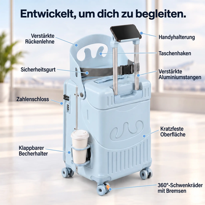 TinyRide™ Koffer mit Kindersitz