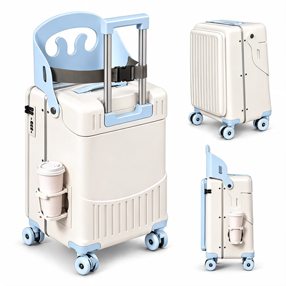 TinyRide™ Koffer mit Kindersitz
