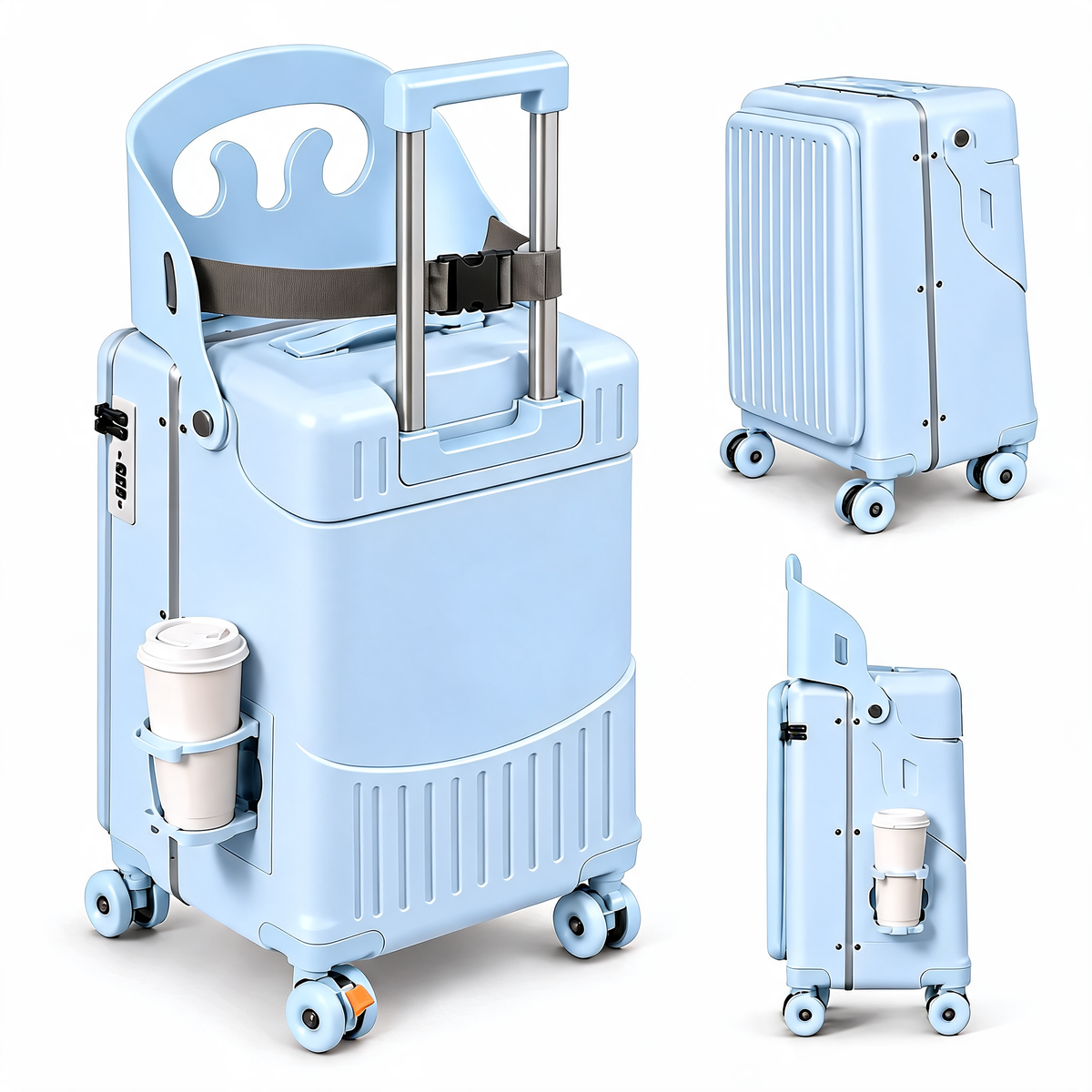 TinyRide™ Koffer mit Kindersitz