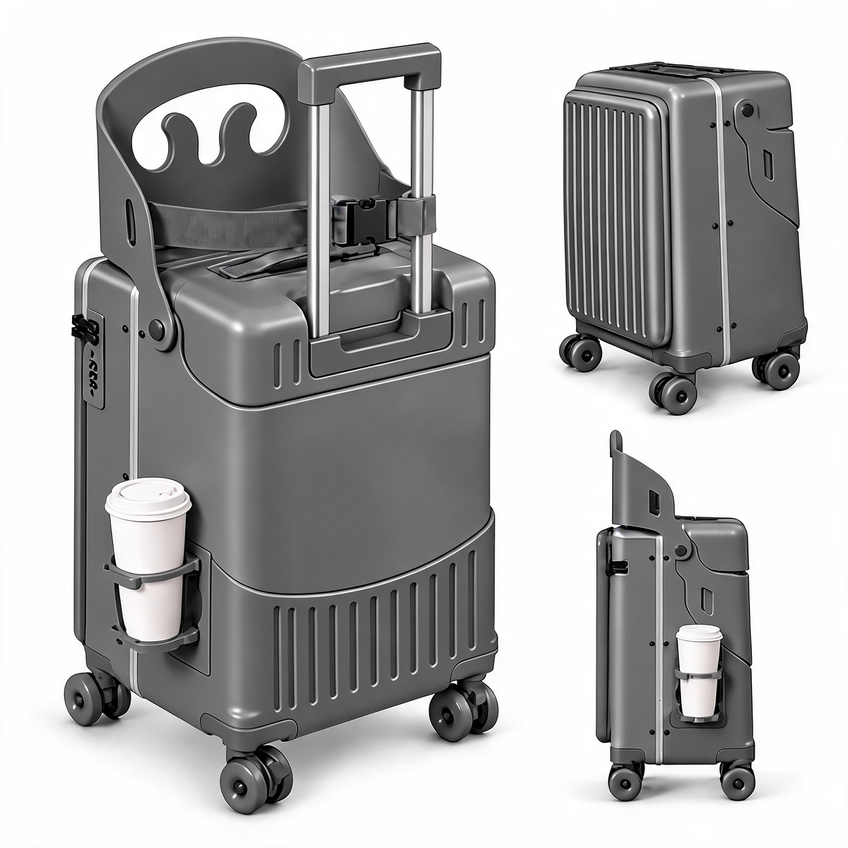 TinyRide™ Koffer mit Kindersitz